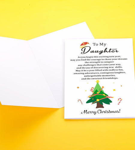 TI-EDC Sentimental Christmas Cards for Daughter - Merry Xmas Gifts