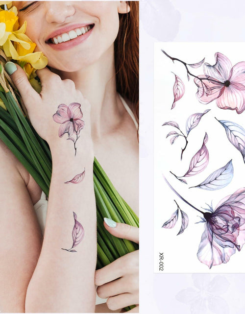 Load image into Gallery viewer, Jeffdad 20 Sheets Watercolor Floral Temporary Tattoos Stickers for Women

