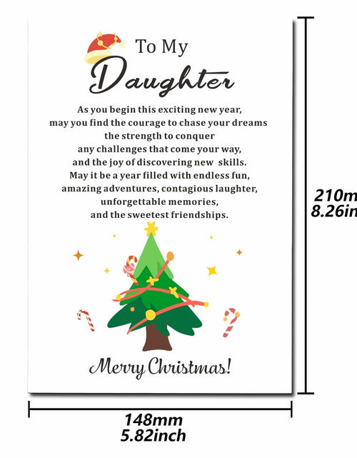 Load image into Gallery viewer, TI-EDC Sentimental Christmas Cards for Daughter - Merry Xmas Gifts
