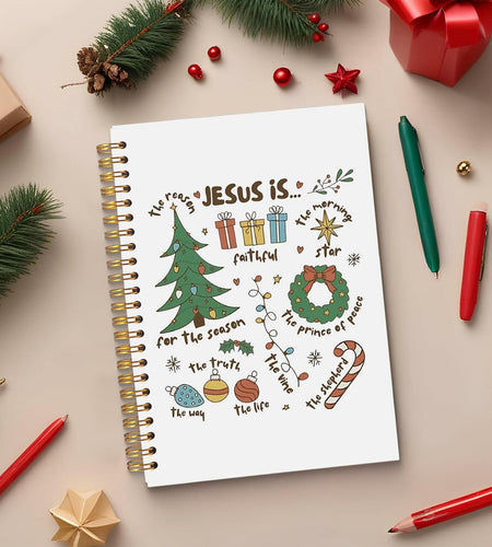 Ecezatik Christmas Notebook Jesus Is the Season 5.5x8.3 Inch Spiral