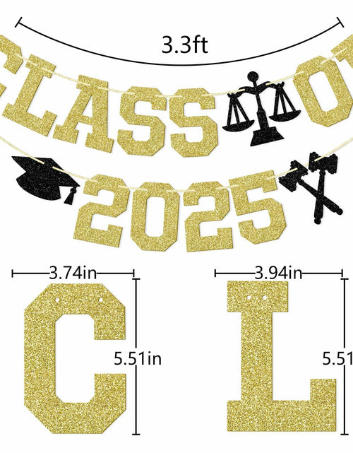 Load image into Gallery viewer, Glitter Class of 2025 Lawyer Graduation Banner Decor Party Supplies
