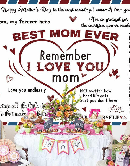 Load image into Gallery viewer, PGSWEER Mother's Day Backdrop 7x5FT Love Heart Banner Photo Booth Props
