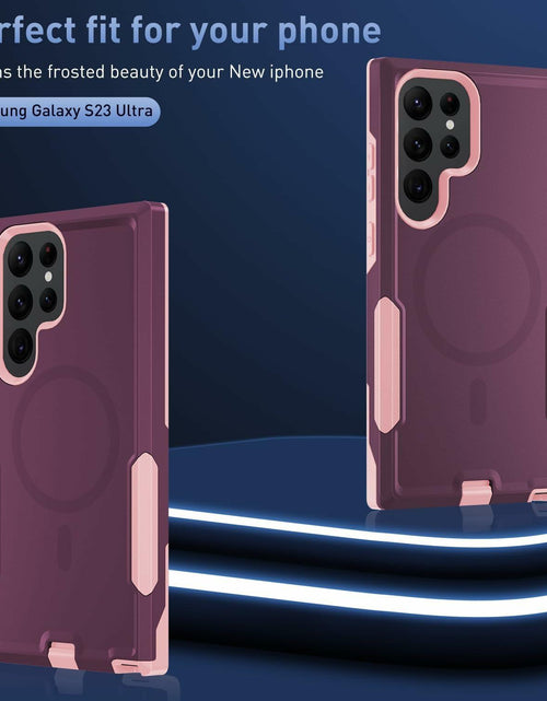 Load image into Gallery viewer, THMEIRA Samsung Galaxy S23 Ultra Case 2 Pack Belt Clip Screen Protector Purple
