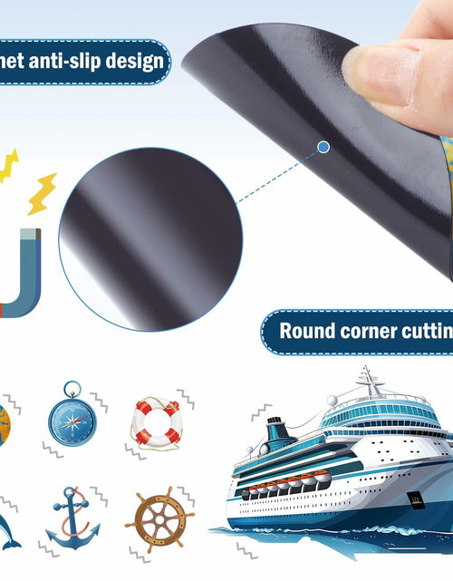 Load image into Gallery viewer, Toodoo 14 Pcs Nautical Cruise Door Magnets Anchor Boat Decorations
