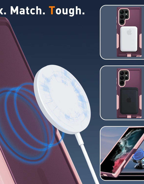 Load image into Gallery viewer, THMEIRA Samsung Galaxy S23 Ultra Case 2 Pack Belt Clip Screen Protector Purple
