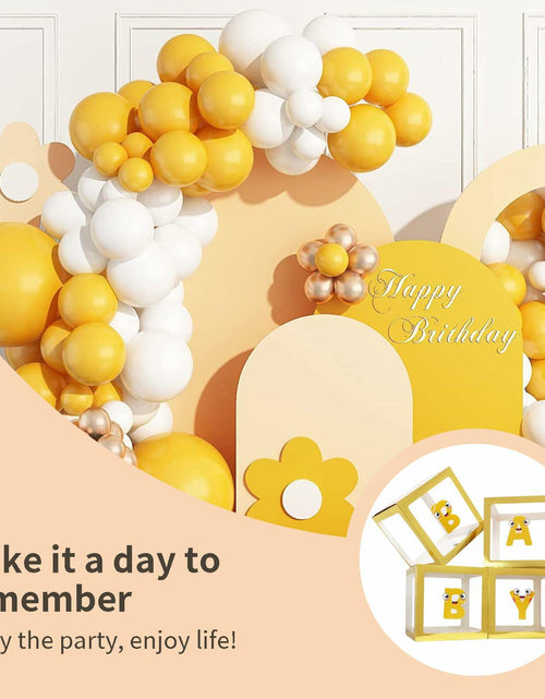 Load image into Gallery viewer, Onteftshop Baby Boxes Letters Party Decorations Clear Gold 4 Count
