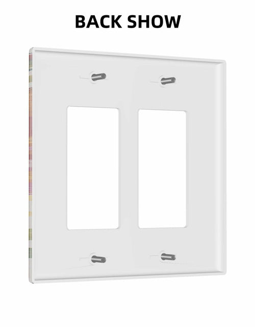 Load image into Gallery viewer, Xuejiaku 2 Gang Watercolor Flowers Wall Plate Double Rocker Switch Cover
