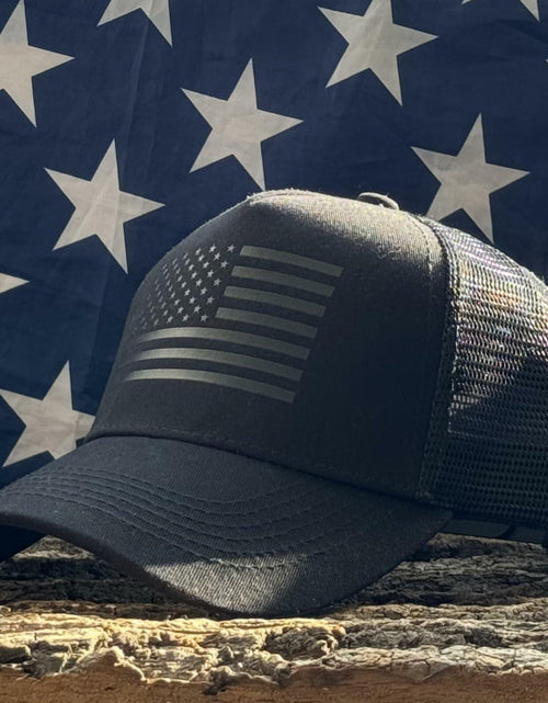 Load image into Gallery viewer, QYJ American Flag 3D Embossed Trucker Hat Mesh Snapback Adjustable
