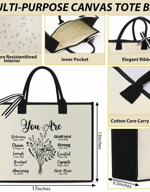 Load image into Gallery viewer, XFW Christian Tote Bag Religious Thanksgiving Gift for Women Colleague Friends
