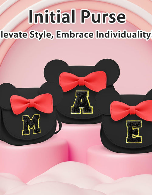 Load image into Gallery viewer, OYLOLA Toddler Girls Initial Purse Black Ages 3-8 Birthday Gift
