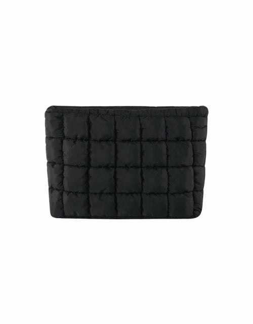 Load image into Gallery viewer, Verdusa Women's Puffy Quilted Makeup Bag Cosmetic Clutch Black One-Size
