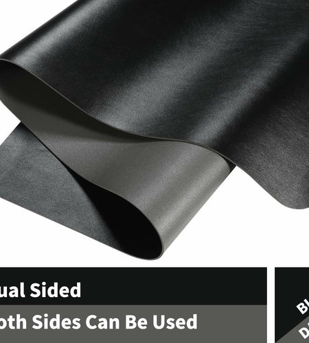 AFRITEE Dual Side PU Leather Desk Pad Mat Large 31.5x15.7 Black/Dark Gray