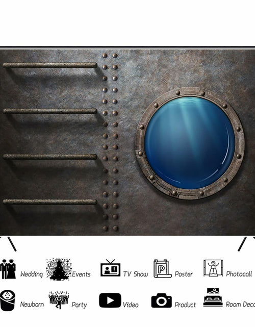 Load image into Gallery viewer, Baocicco Underwater World Photography Backdrop 5x4ft Cartoon Submarine

