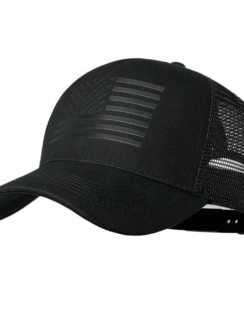 Load image into Gallery viewer, QYJ American Flag 3D Embossed Trucker Hat Mesh Snapback Adjustable
