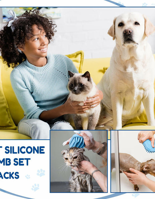 Load image into Gallery viewer, Baderke 3 Pcs Cat Tongue Comb Silicone Brush Kit Soft Massage Red
