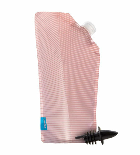 Vapur Collapsible Portable Wine Carrier with Pour Spout 25oz Rose