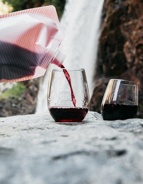 Load image into Gallery viewer, Vapur Collapsible Portable Wine Carrier with Pour Spout 25oz Rose
