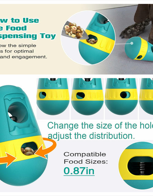 Load image into Gallery viewer, Dog Puzzles Feeder Interactive Toy Adjustable Treat Dispenser Green
