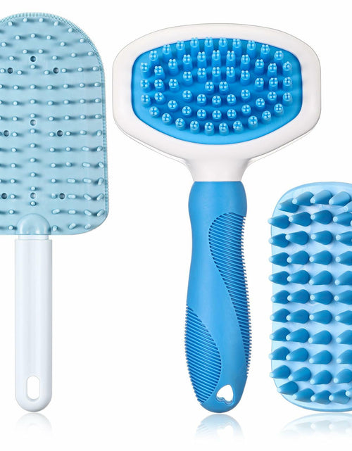 Load image into Gallery viewer, Baderke 3 Pcs Cat Tongue Comb Silicone Brush Kit Soft Massage Red
