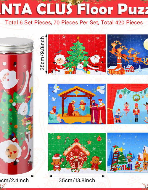 Load image into Gallery viewer, Poen 6 Set Christmas Wooden Jigsaw Puzzles Santa Claus Nativity Scene
