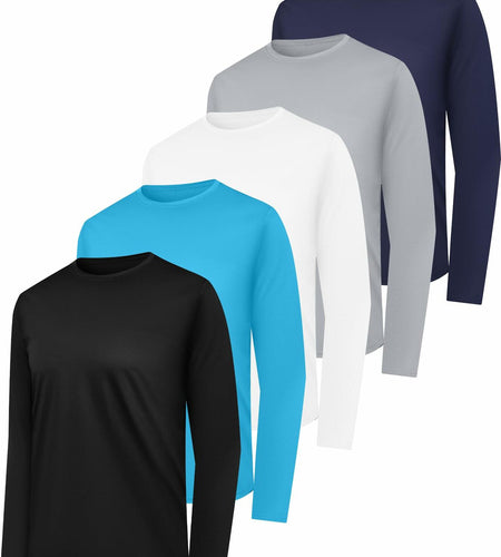 HovSiyla Men's Long Sleeve Moisture Wicking Running Shirt XL