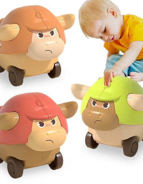 Load image into Gallery viewer, Press and Go Cars Toddler Toy Bull Animal Car for 1 Year Old Boy
