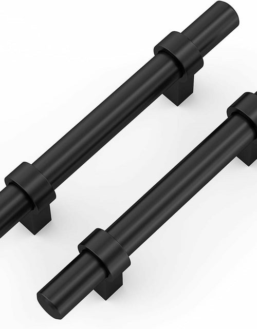 Load image into Gallery viewer, goldenwarm 6 Pack Black 5 Inch Cabinet Handles Stainless Steel Zinc Alloy
