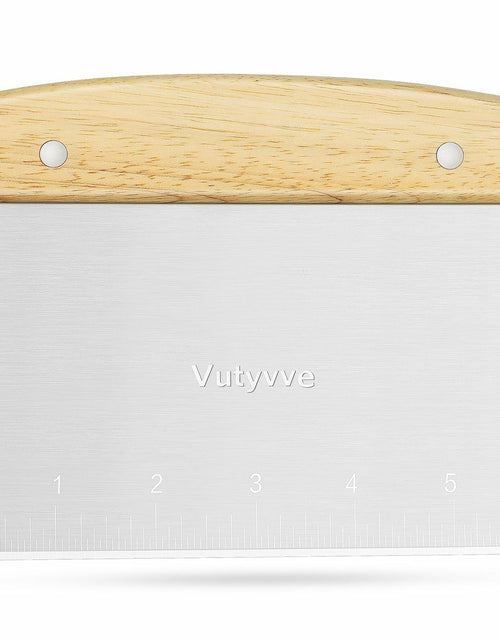 Load image into Gallery viewer, Vutyvve Dough Scraper Set, Wooden Handle Stainless Steel + 2 Plastic, 3 Pc
