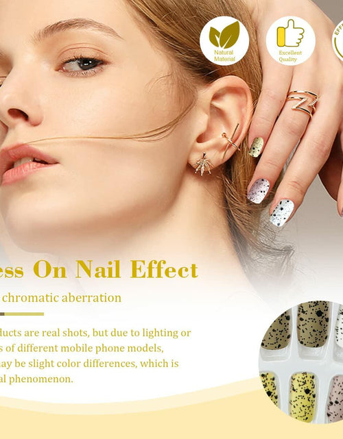 Load image into Gallery viewer, 24Pcs Easter Acrylic Press On Nails Medium Daisy Floral Square False Nails
