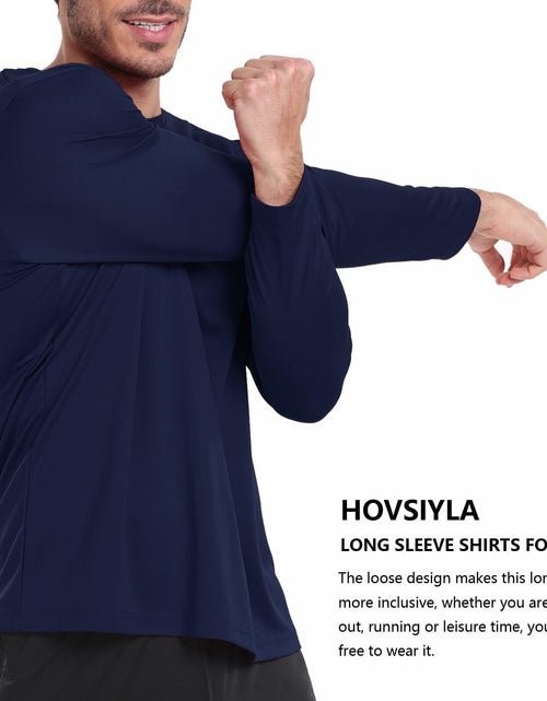 Load image into Gallery viewer, HovSiyla Men's Long Sleeve Moisture Wicking Running Shirt XL
