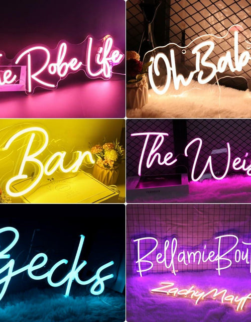 Load image into Gallery viewer, Neon Sign LED Wall Decor Pink Blue USB Powered Dimmable Light
