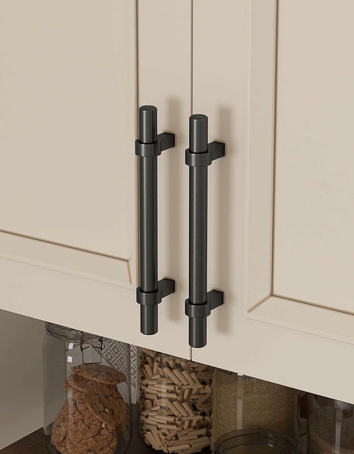 Load image into Gallery viewer, goldenwarm 6 Pack Black 5 Inch Cabinet Handles Stainless Steel Zinc Alloy
