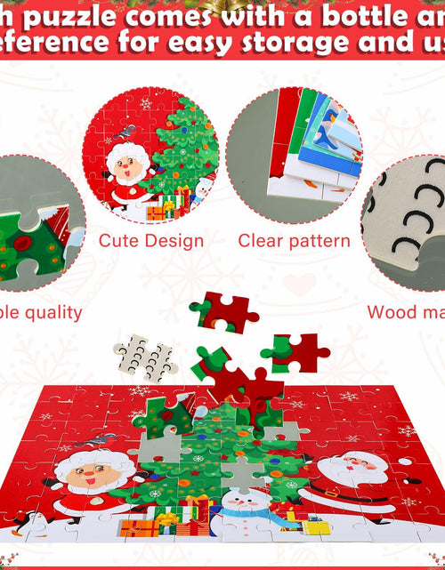 Load image into Gallery viewer, Poen 6 Set Christmas Wooden Jigsaw Puzzles Santa Claus Nativity Scene
