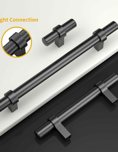 Load image into Gallery viewer, goldenwarm 6 Pack Black 5 Inch Cabinet Handles Stainless Steel Zinc Alloy
