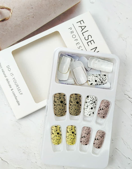Load image into Gallery viewer, 24Pcs Easter Acrylic Press On Nails Medium Daisy Floral Square False Nails
