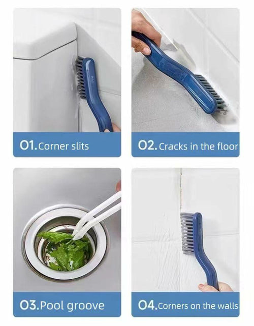Load image into Gallery viewer, 2PCS Window Groove Cleaning Brush V Shape Multifunctional White
