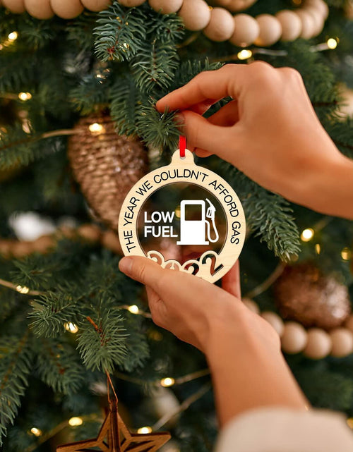 Load image into Gallery viewer, D4DREAM 2022 Funny Gas Christmas Tree Ornament Wooden Holiday Decor
