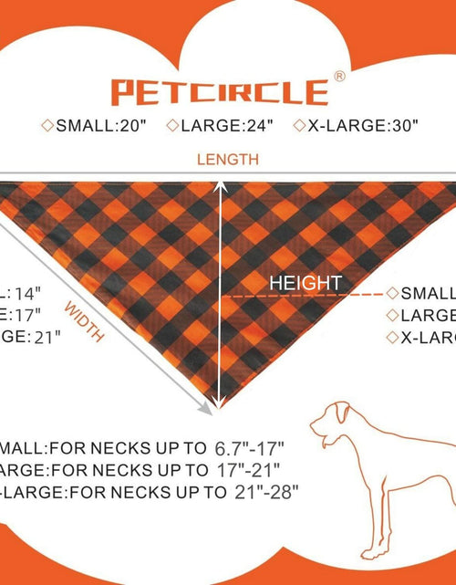 Load image into Gallery viewer, 2 Pack Fall Dog Bandanas – Birthday Pet Scarf for Dogs &amp; Cats, Orange L
