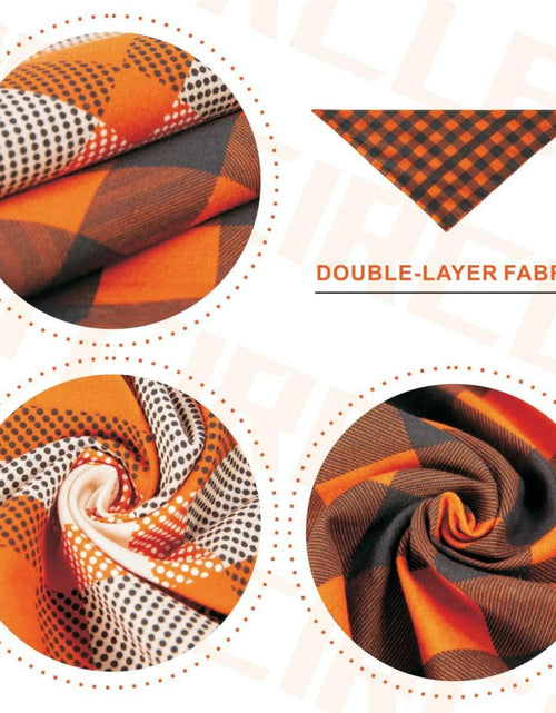 Load image into Gallery viewer, 2 Pack Fall Dog Bandanas – Birthday Pet Scarf for Dogs &amp; Cats, Orange L
