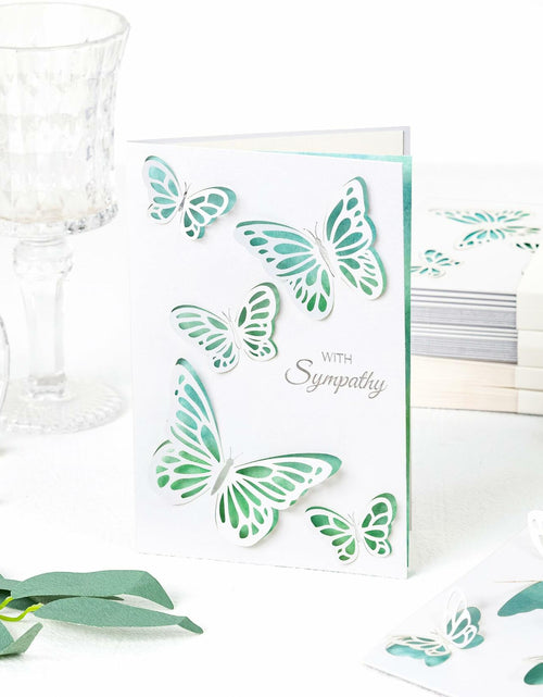 Load image into Gallery viewer, Crisky 25 Pack Religious Sympathy Cards White Flower Scripture 4 Assortments
