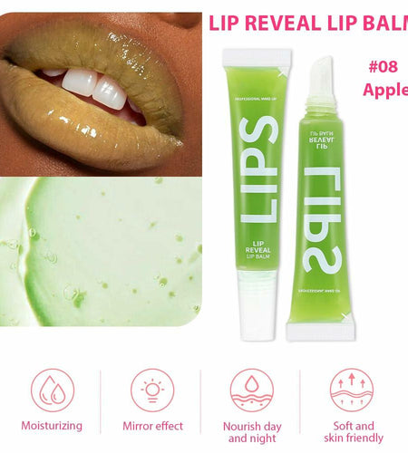 Mirror Fruit Lip Oil Hydrating Gloss Balm 08#Apple Natural Moisturizing