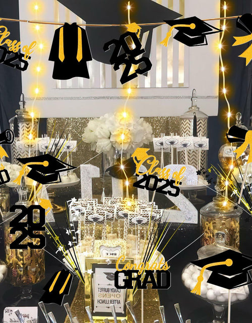 Load image into Gallery viewer, Graduation Decorations Class of 2025 23pcs Blue Gold Centerpiece Sticks
