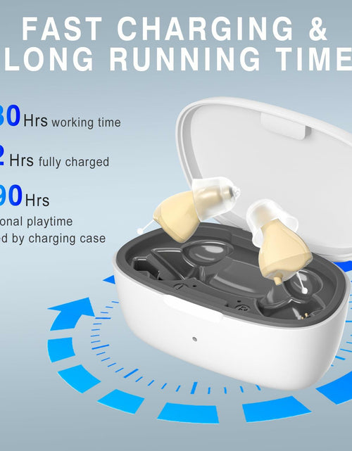 Load image into Gallery viewer, OTC Rechargeable Hearing Aids for Seniors Noise Cancellation Beige
