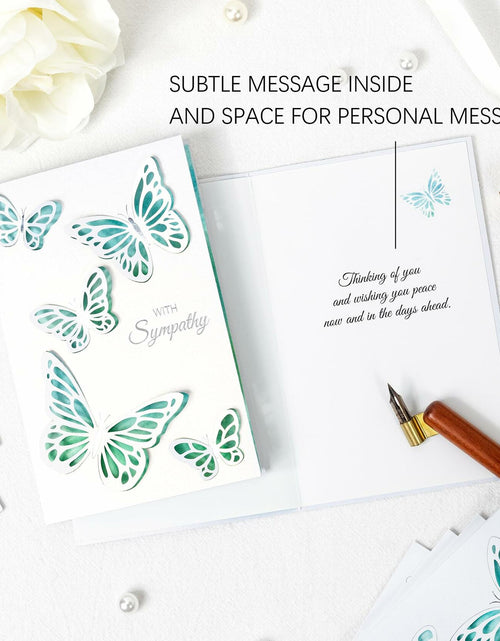 Load image into Gallery viewer, Crisky 25 Pack Religious Sympathy Cards White Flower Scripture 4 Assortments
