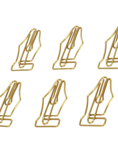 Load image into Gallery viewer, FUZHUI Paper Clips 100 Pcs Large Gold Plastic Covered Iron Pen-Shaped
