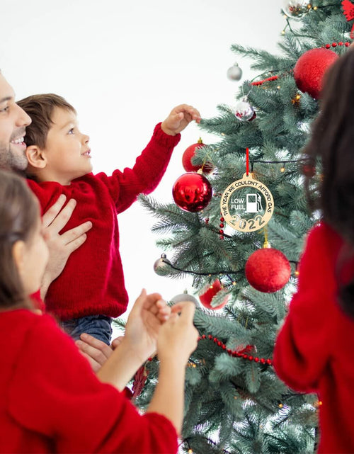 Load image into Gallery viewer, D4DREAM 2022 Funny Gas Christmas Tree Ornament Wooden Holiday Decor
