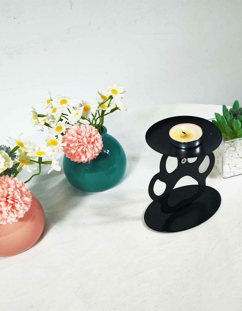 Load image into Gallery viewer, Ctpeng Cat Paw Candle Holder Metal Non Slip Black 3.94x3.15x4.33in
