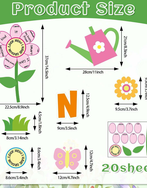 Load image into Gallery viewer, 182PCS Spring Bulletin Board Decorations Set Flowers Floral Classroom Decor
