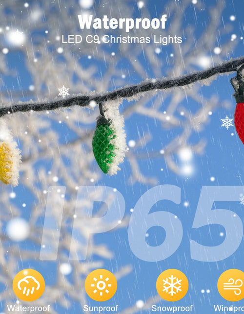 Load image into Gallery viewer, Brightown 2 Pack C9 Christmas Lights 200 LED 162FT Multicolor Timer 8 Modes
