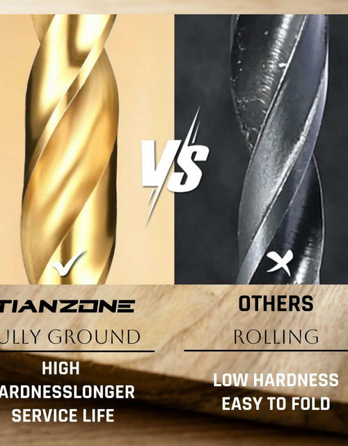 Load image into Gallery viewer, TIANZONE 1/8 Hex Shank Titanium HSS Drill Bits Set 10Pc Quick Change
